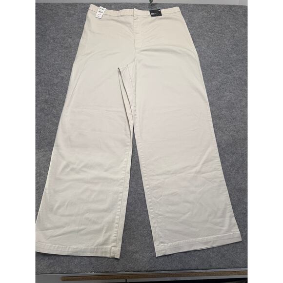 Express Women’s Cropped Wide Leg High Rise Pants Size 14 Beige NWT - Picture 1 of 7